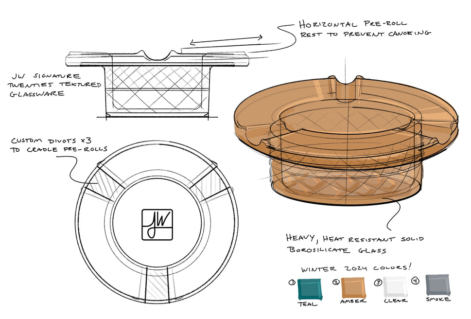 Twenties Collection Ashtray | Gold