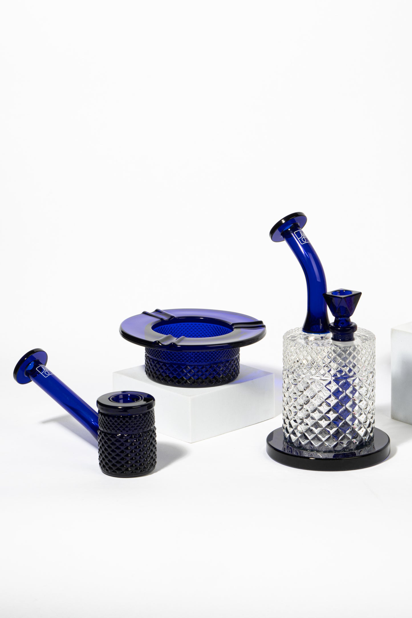 Twenties Collection Water Pipe | Cobalt