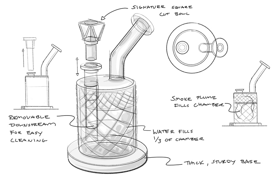 Twenties Collection Water Pipe | Mermaid