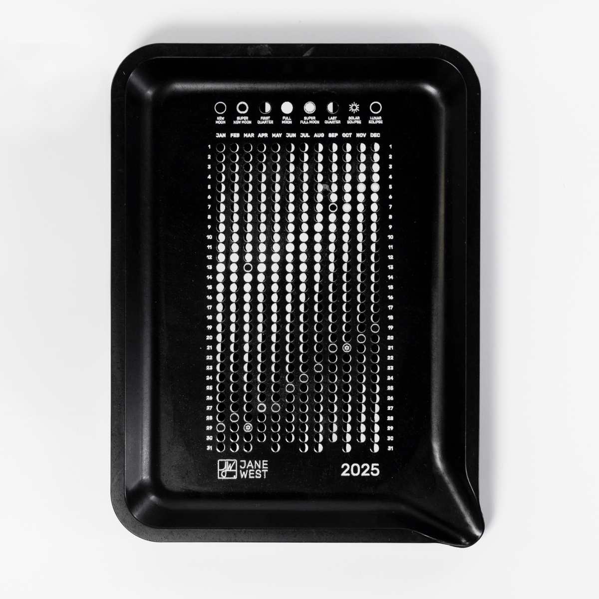 🎁 2025 Moon Calendar Hemp Rolling Tray (100% off)