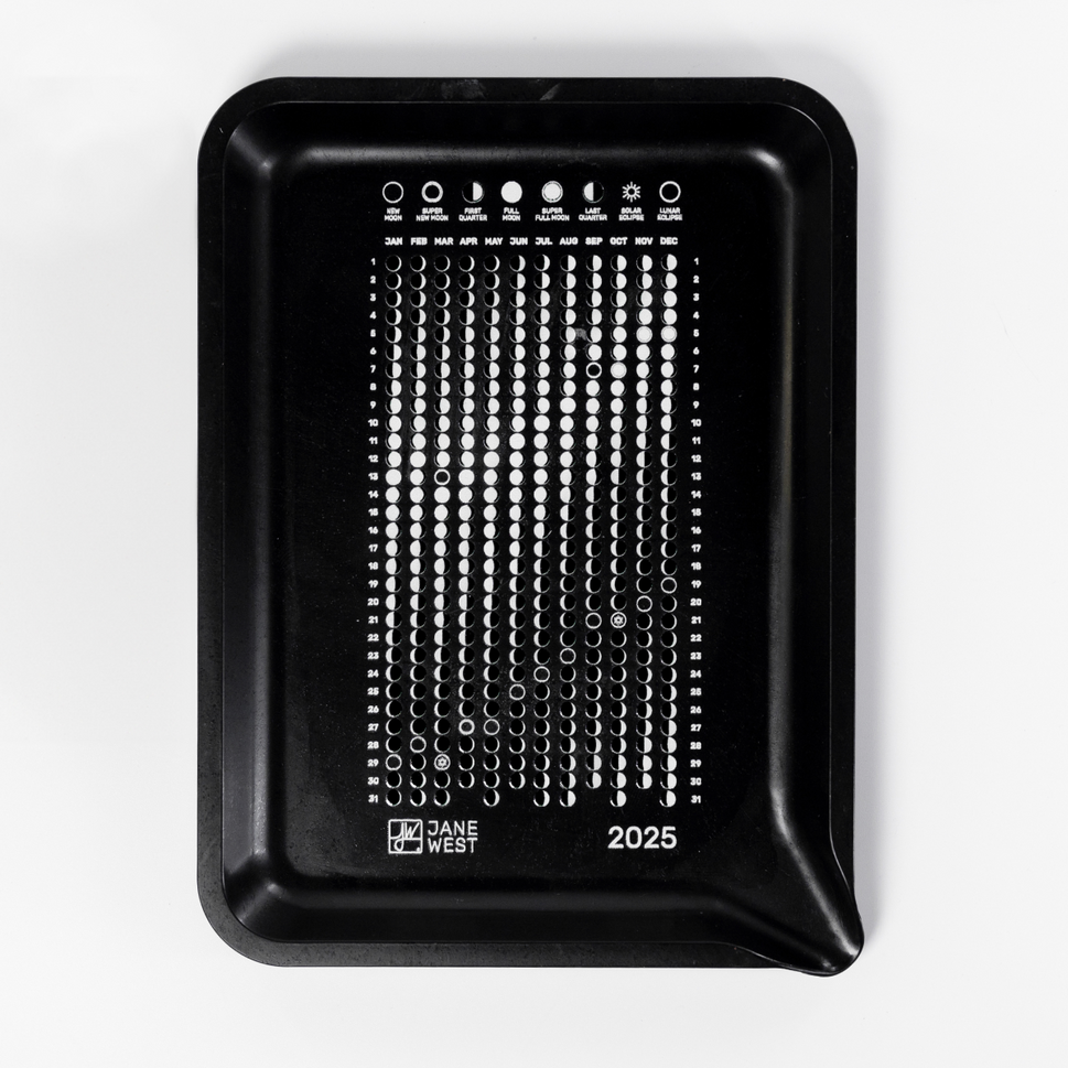 🎁 2025 Moon Calendar Hemp Rolling Tray (100% off)